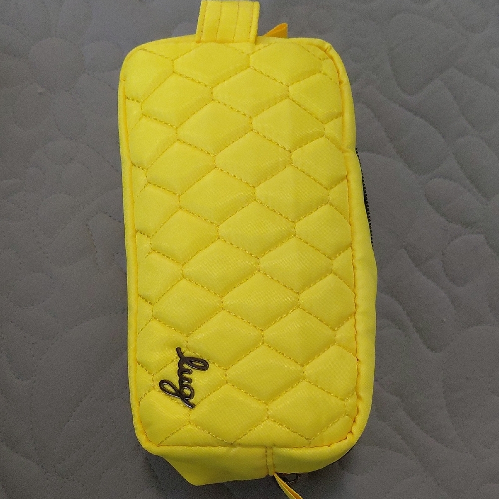 Yellow Quilted Sunglasses Case